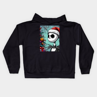 Elevate Your Holidays: Unique Jack Skellington Christmas Art for a Whimsical Celebration! Kids Hoodie